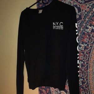 Black and white long sleeve top